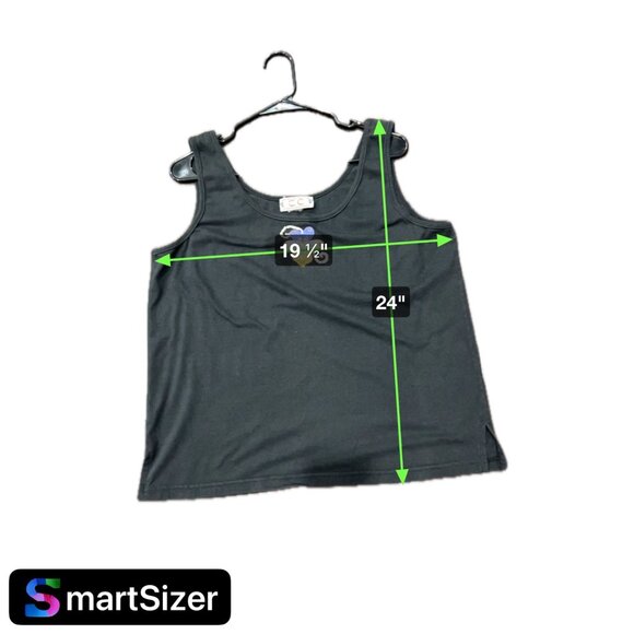 CC Sportswear Black Tank Top With Embroidered Flower Design - Picture 6 of 7